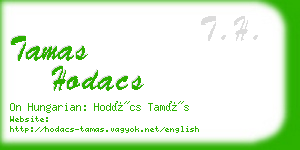 tamas hodacs business card